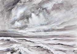 Storm at Sea (Study) by Chris and Steve Rocks - Original on Paper sized 17x12 inches. Available from Whitewall Galleries